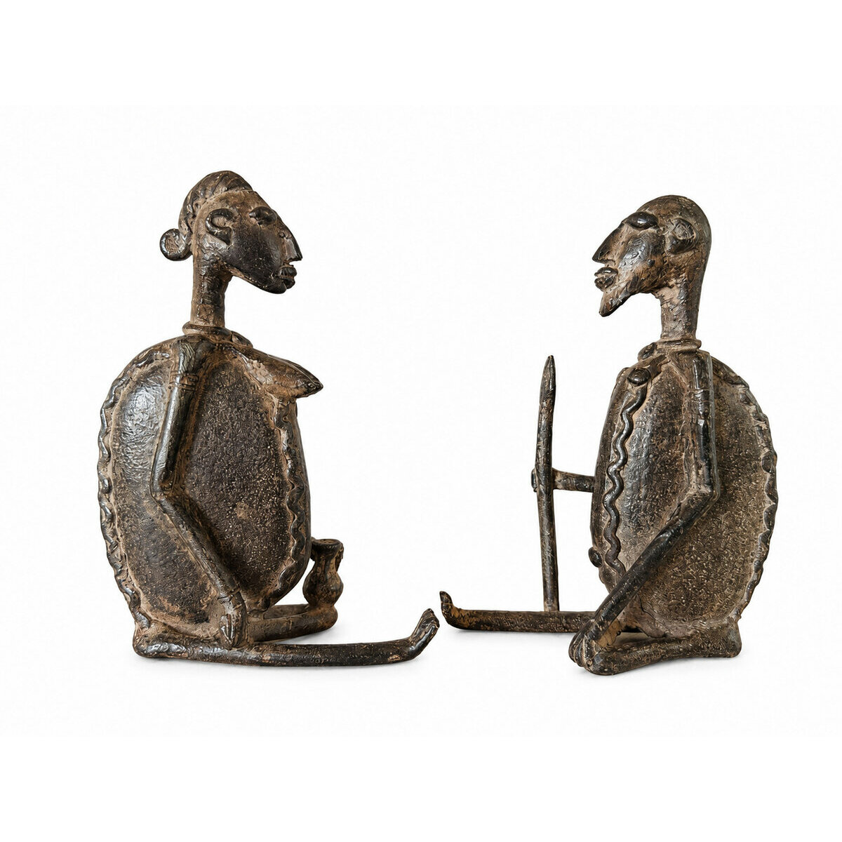 Dogon Bronze Couple � African Sculpture Symbol of Love and Union