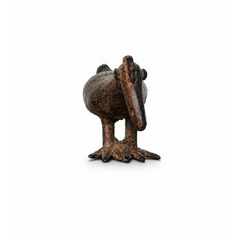 Dogon Bronze Hen – Handmade African Sculpture Garden Decor Lost Wax Bronze Hen – Handmade Ethnic Decor Collectible