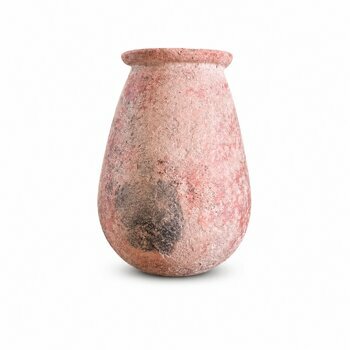 Small African Vintage Vase � Organic Handmade Terracotta Decor