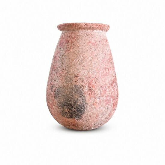 Small African Vintage Vase � Organic Handmade Terracotta Decor