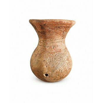 Vintage Handmade Mali Pottery � Wabi Sabi Clay Vase