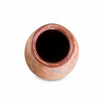 Antique Mali Pottery – Handmade Clay Jar, Rustic Natural African Ceramic mali-terracotta-jar-top-view-neck-opening-handcrafted-clay