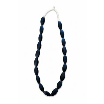 Genuine Ebony Necklace 19 Hand Carved Beads – Artisan Wood Statement Necklace Long Ebony Wood Necklace – 19 Hand Carved Beads Artisan Crafted