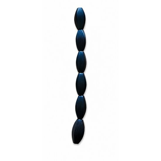 Genuine Ebony Necklace 19 Hand Carved Beads – Artisan Wood Statement Necklace Natural Ebony Wood Beads – Traditional Handcrafted Precious Wood Jewelry
