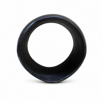 Wide Ebony Bangle � Hand Carved Black Designer Bracelet