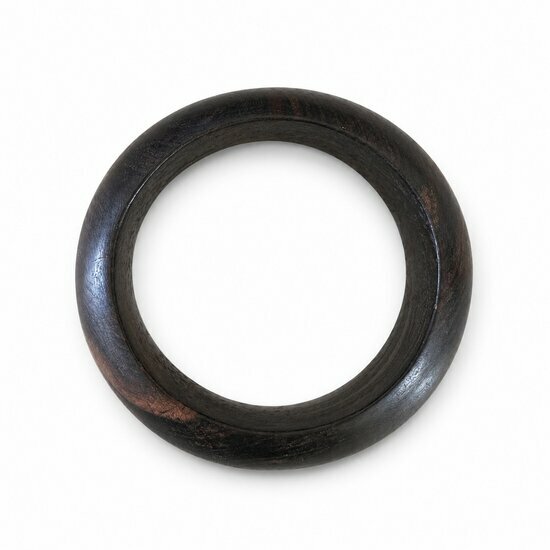 Veined Ebony Wood Bracelet � Contemporary Artisan Accessory