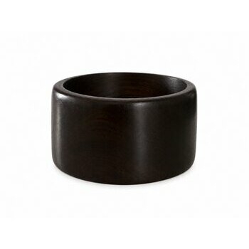 Wide Ebony Wood Bangle � Handmade Black Bracelet Clean Style