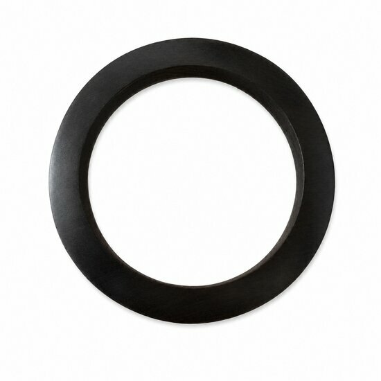 Round Ebony Wood Bracelet � Minimalist Black Ring Bangle