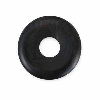 Round Ebony Pendant – Large Hand Carved Black Wood Medallion Open Ebony Medallion Pendant – Natural Wood Bohemian Jewelry