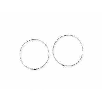 Sterling Silver Hoop Earrings � Handmade Minimalist Tuareg Jewelry