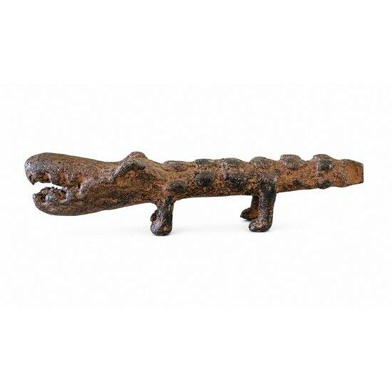 Dogon Bronze Crocodile Sculpture � Patinated African Art Object