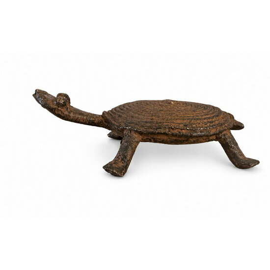 Small Bronze Turtle � African Art Object for Curiosity Cabinet Decor