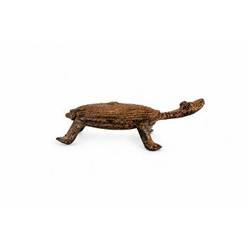 Dogon Turtle Sculpture � Textured Bronze for Ethnic and Wabi Sabi Decor