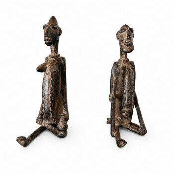 Dogon Couple Statue � Symbolic Decor for Loyalty and Connection