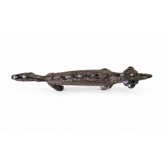 African Bronze Chameleon � Handmade Figurine Curiosity Cabinet Style