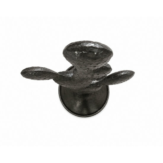 Hammered Pad Detail of Handmade Recycled Metal Cactus Sculpture
