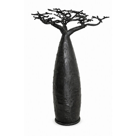 Handmade Black Metal Baobab � Ethnic Decorative Tree Sculpture 50 cm