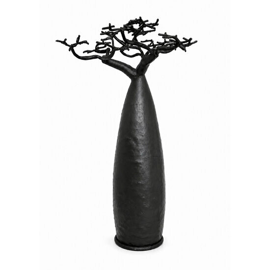 Black Metal Baobab Tree Sculpture � Natural Design Home Decor Object