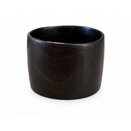 Grained Ebony Wood Cuff � Contemporary Tall Profile Jewelry