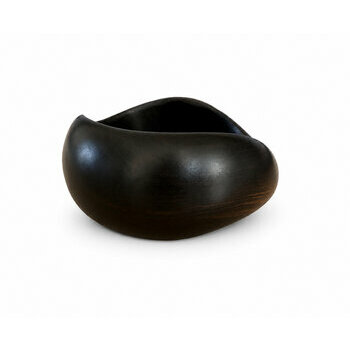 Solid Ebony Asymmetric Bracelet � Handmade Organic Wood Bangle