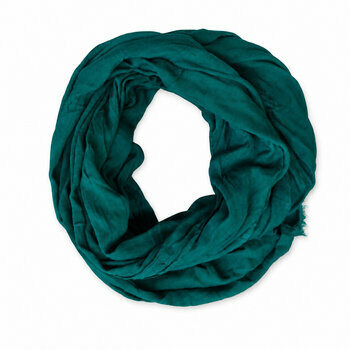 Chèche Touareg Vert en Coton – Écharpe Longue à Bords Bruts Green Cotton Scarf – Lightweight Tuareg Wrap with Raw Edges