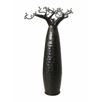 Recycled metal baobab tree sculpture � Madagascar handicraft