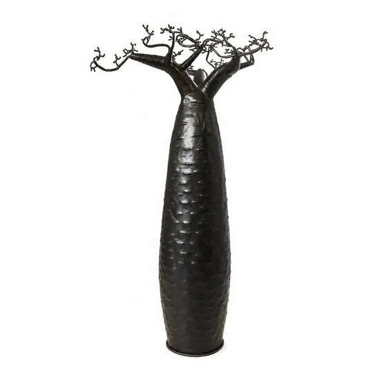 Recycled metal baobab tree sculpture � Madagascar handicraft