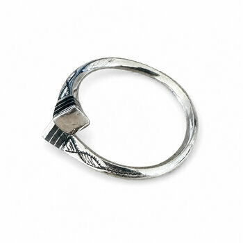 Tuareg Crossed Silver Ring – Adjustable Hand Engraved Band