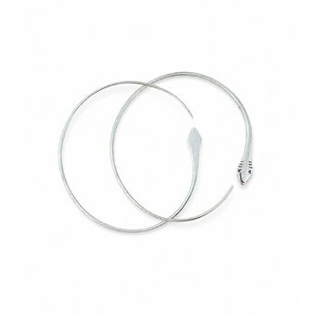 Sterling Silver Snake Hoop Earrings – Open 925 Silver Hoops Silver Snake Earrings – Large Open Hoop Earrings 5 cm
