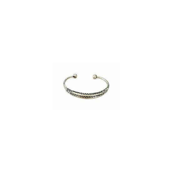 Slim Tuareg Brass Cuff � Handmade Engraved Open Bracelet