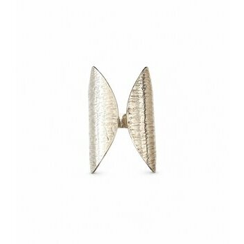 Hammered Brass Butterfly Ring – Adjustable Sculptural Statement Ring Brass Butterfly Wing Ring – Modern Sculptural Design