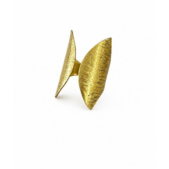 Hammered Brass Butterfly Ring – Adjustable Sculptural Statement Ring Hammered Brass Butterfly Ring – Handmade Graphic Jewelry