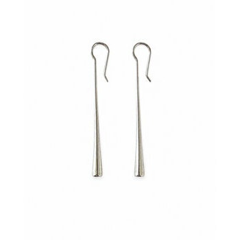 Long Silver Drop Earrings – Handmade Minimalist 700 Silver Earrings Long Earrings for Women – Minimalist Silver Drop Earrings