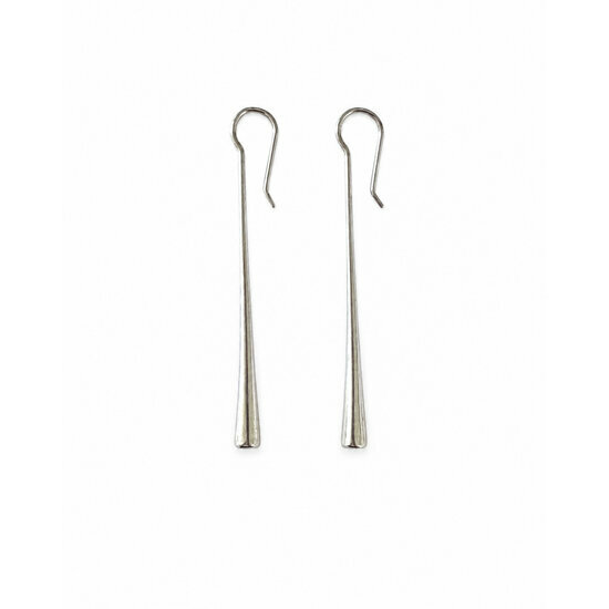 Long Silver Drop Earrings – Handmade Minimalist 700 Silver Earrings Long Earrings for Women – Minimalist Silver Drop Earrings