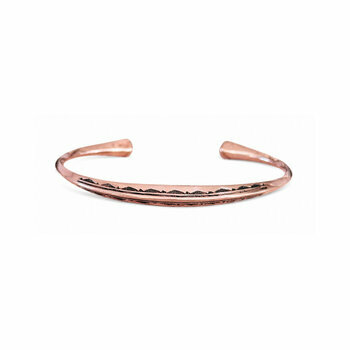 Hand Engraved Solid Copper Bracelet – Adjustable Wellness Cuff Women’s Copper Bracelet – Slim Adjustable Solid Copper Cuff