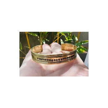 Slim Brass Bracelet for Small Wrists – Adjustable Handmade Unisex Cuff