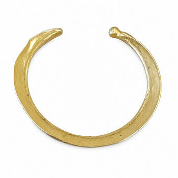 Fulani Gold Cuff Bracelet – Handmade Adjustable African Bracelet Open Fulani Bracelet – Adjustable Gold Tone Cuff