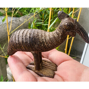 Bronze Bird Sculpture – Handmade Cassowary Figurine 10 cm Small Bronze Sculpture in Hand – Handmade Cassowary Figurine