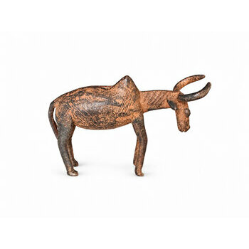 Long-Horned Zebu Sculpture in Bronze