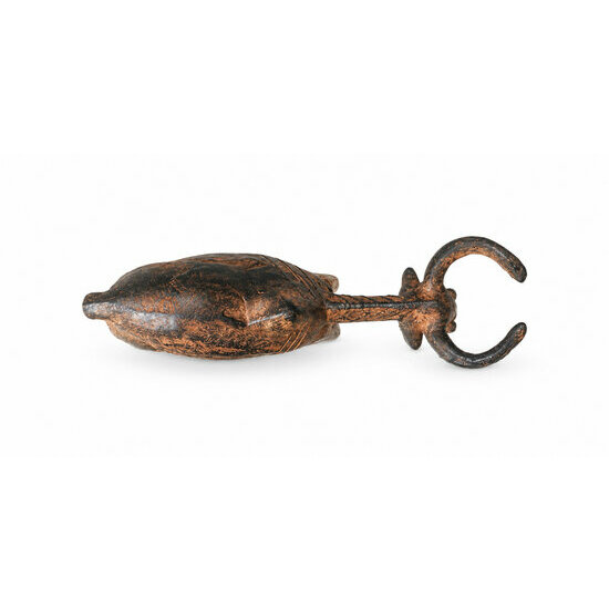 Bronze Zebu Statuette with Linear Patterns