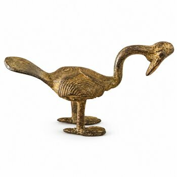 Bronze Hornbill Sculpture � Beak and Raised Feather Details