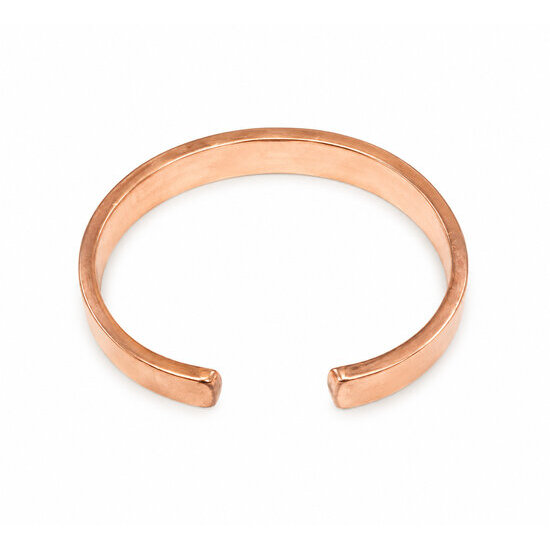 Handmade Solid Copper Cuff Bracelet – Sizes S and M/L Handmade Solid Copper Open Cuff – Top View