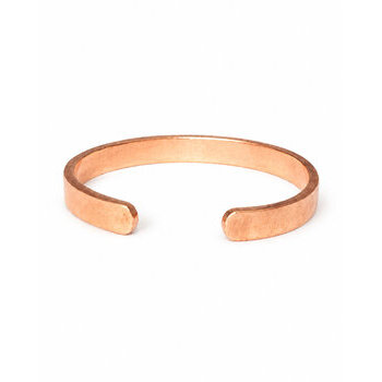 Handmade Solid Copper Cuff Bracelet – Sizes S and M/L Plain Copper Cuff Bracelet – Opening and End Details