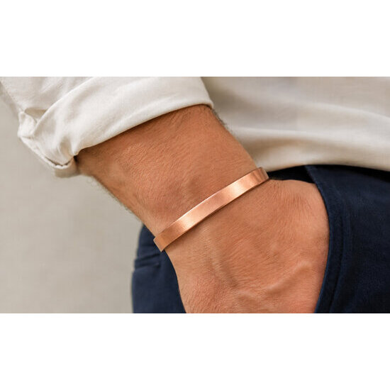 Handmade Solid Copper Cuff Bracelet – Sizes S and M/L Men’s Solid Copper Bracelet – Handmade Cuff Worn on the Wrist